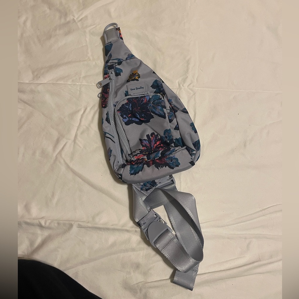 Vera Bradley Purple flower over the shoulder body bag, never been used, new